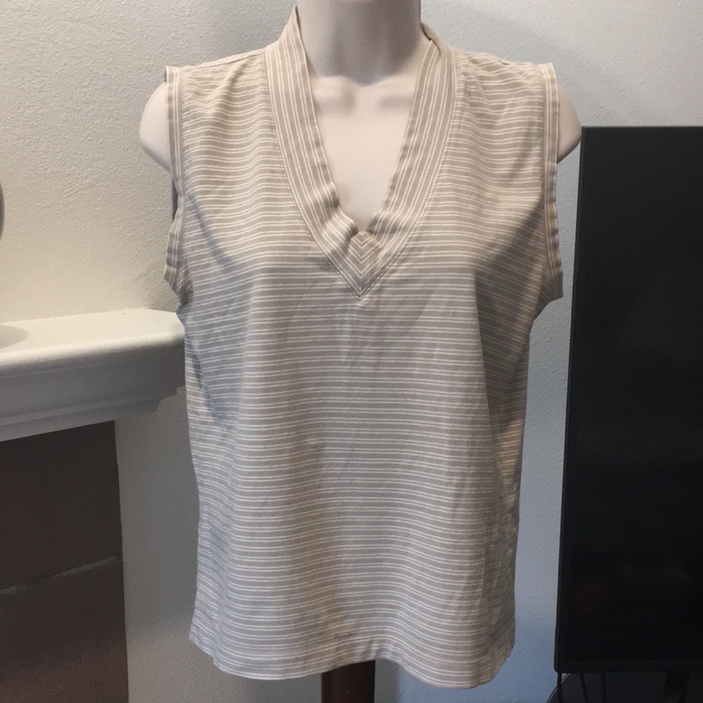 Tan striped top from Chico’s Design
